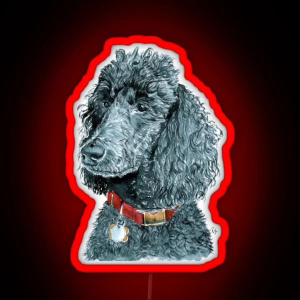 Black Poodle RGB Neon Sign