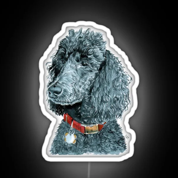 Black Poodle RGB Neon Sign