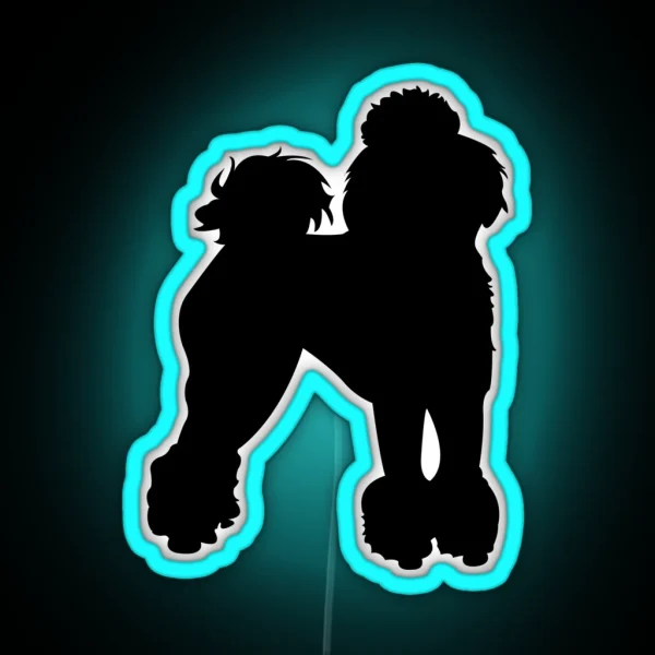 Black Poodle RGB Neon Sign