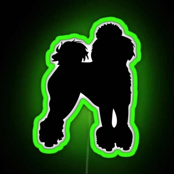 Black Poodle RGB Neon Sign