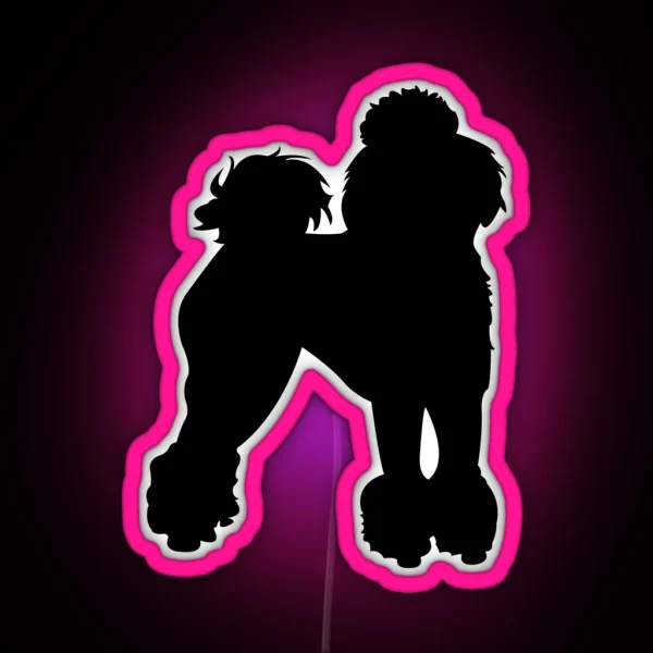 Black Poodle RGB Neon Sign