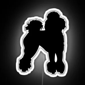 Black Poodle RGB Neon Sign