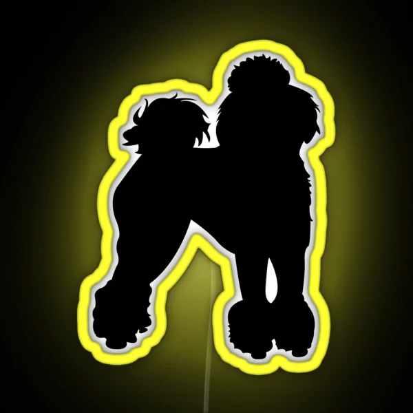 Black Poodle RGB Neon Sign