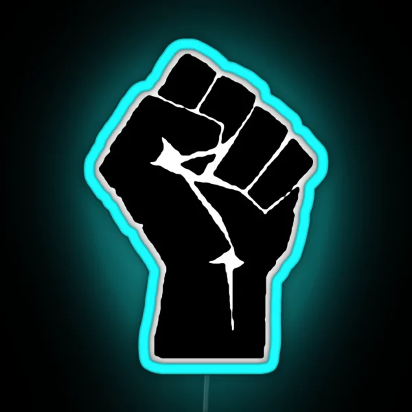 BLACK POWER FIST RGB Neon Sign