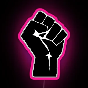 BLACK POWER FIST RGB Neon Sign