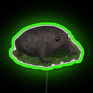 Black Rain Frog Led Frog Spotting Grumpy Toad RGB Neon Sign