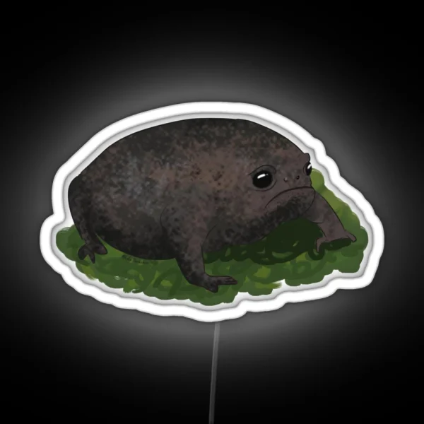 Black Rain Frog Led Frog Spotting Grumpy Toad RGB Neon Sign