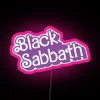 Electric Purple Neon Sign of Iconic Heavy Metal Band Logo