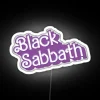 Black Sabbath Purple Neon Sign, Retro Rock Music Festival Stage Decor