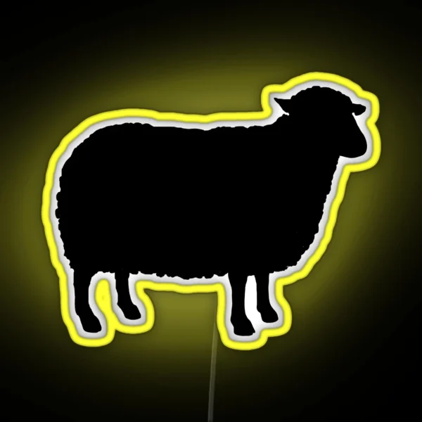 Black Sheep Silhouette S RGB Neon Sign