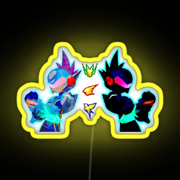 Black Spost Geo Stelar Star Forces RGB Neon Sign