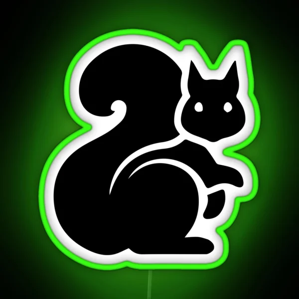 Black Squirrel Kent Ohio RGB Neon Sign