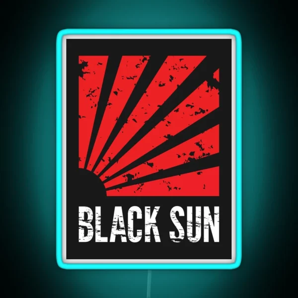 Black Sun Led RGB Neon Sign