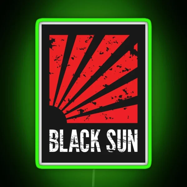 Black Sun Led RGB Neon Sign