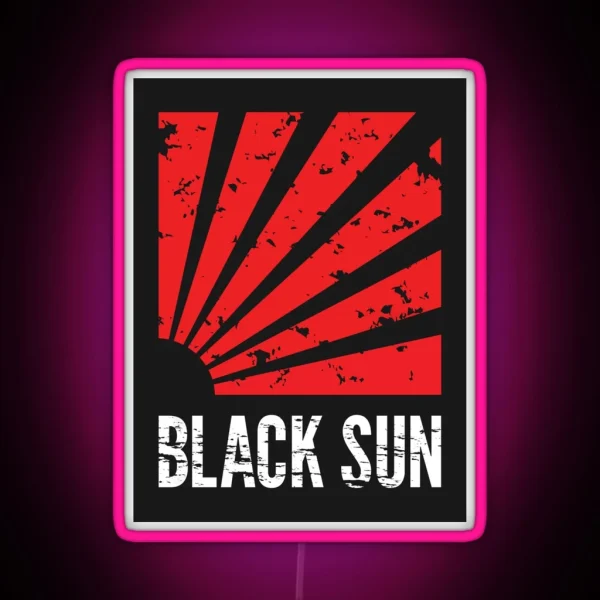 Black Sun Led RGB Neon Sign