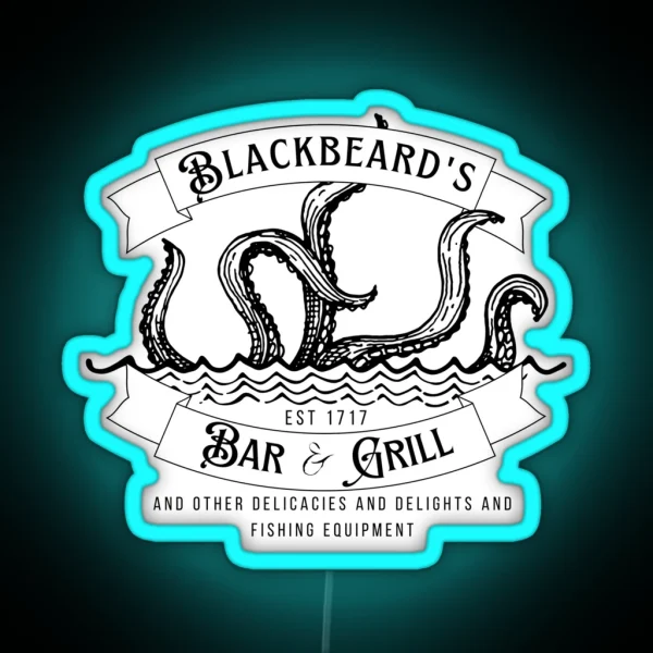 Blackbeard S Bar And Grill RGB Neon Sign