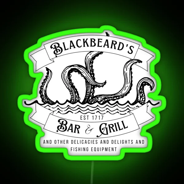 Blackbeard S Bar And Grill RGB Neon Sign