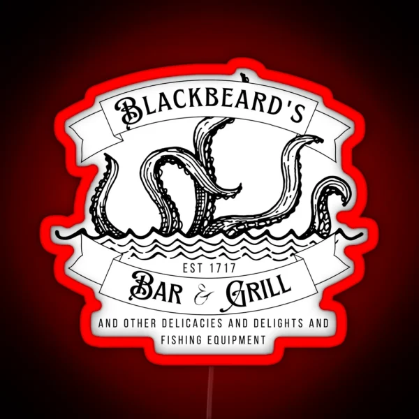 Blackbeard S Bar And Grill RGB Neon Sign