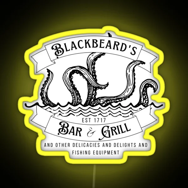 Blackbeard S Bar And Grill RGB Neon Sign