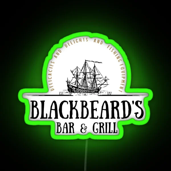 Blackbeard S Bar And Grill RGB Neon Sign