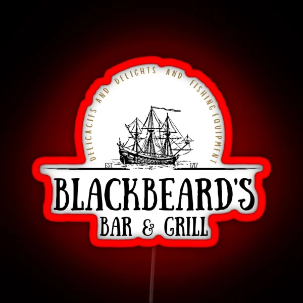 Blackbeard S Bar And Grill RGB Neon Sign