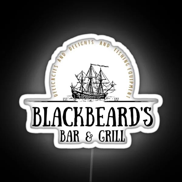 Blackbeard S Bar And Grill RGB Neon Sign