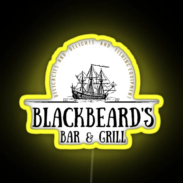 Blackbeard S Bar And Grill RGB Neon Sign