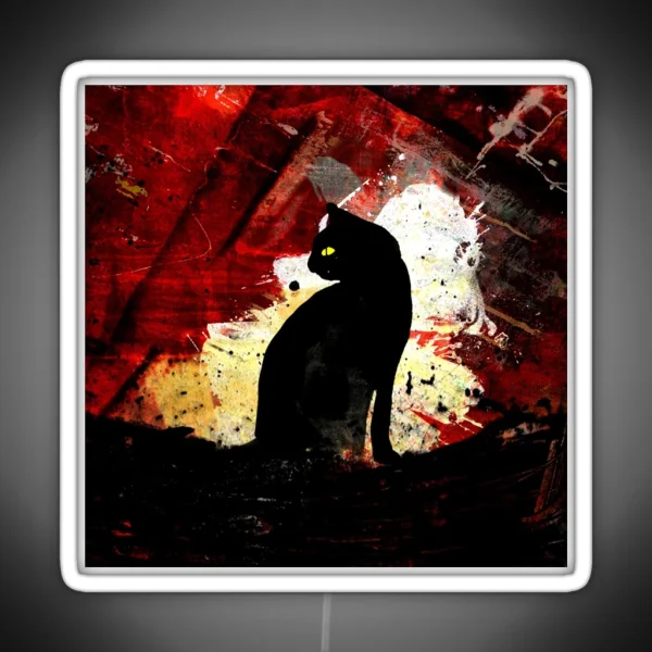 Blackcat Nocturnal Feline Mystique RGB Neon Sign