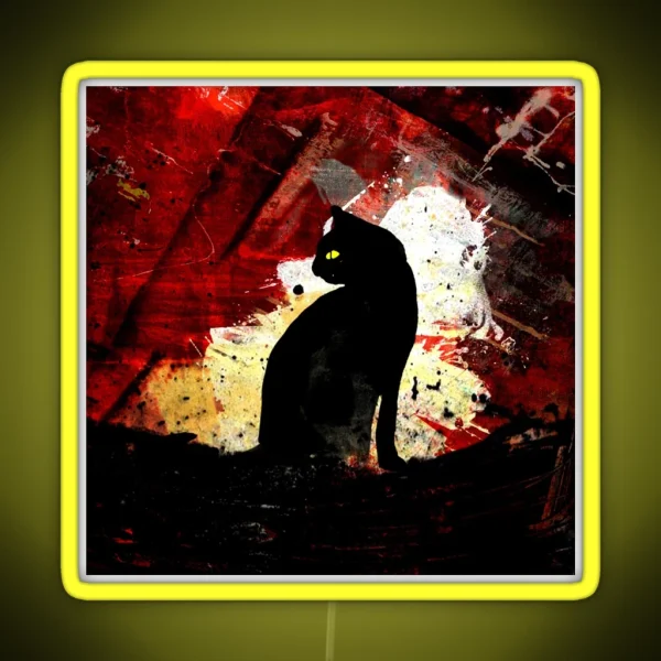Blackcat Nocturnal Feline Mystique RGB Neon Sign