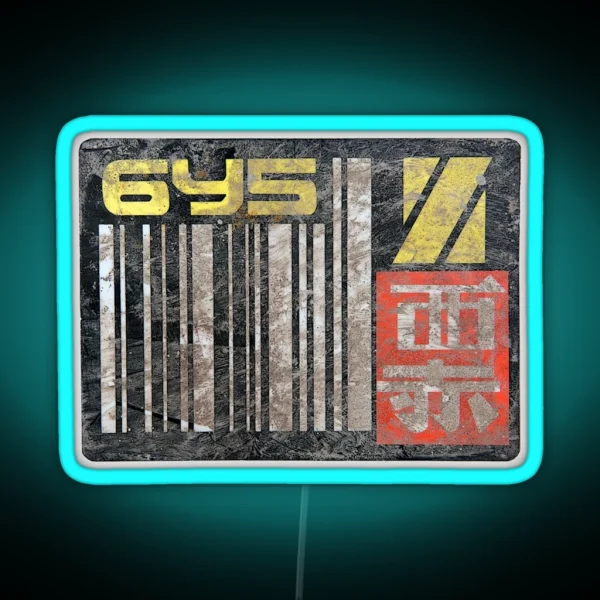Blade Runner License Plate 6Y5 RGB Neon Sign