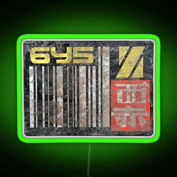 Blade Runner License Plate 6Y5 RGB Neon Sign