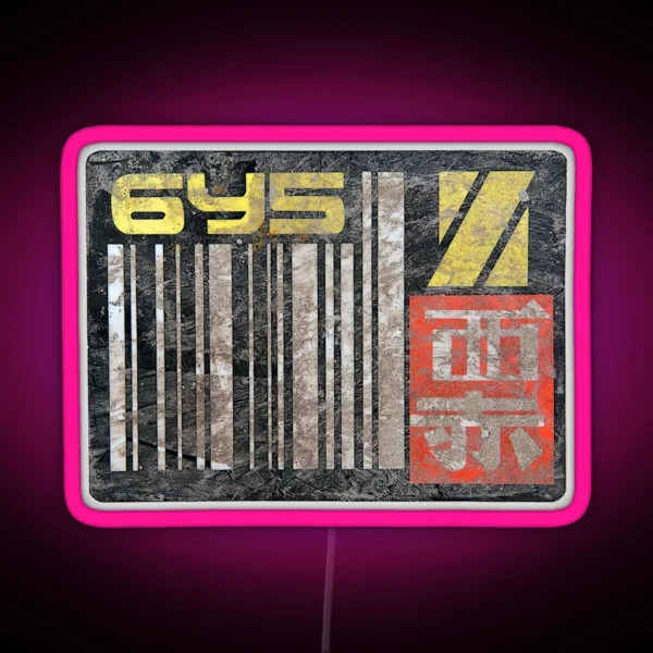 Blade Runner License Plate 6Y5 RGB Neon Sign