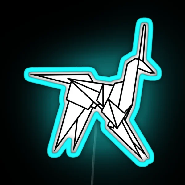 Blade Runner Origami Unicorn RGB Neon Sign