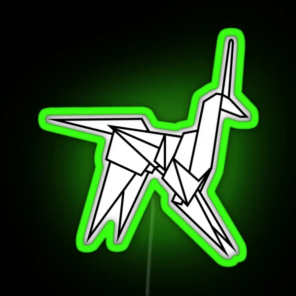 Blade Runner Origami Unicorn RGB Neon Sign
