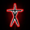 Neon Glow Sign Featuring Colorful Blair Witch-inspired Stick Figure Illustrations