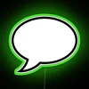 Unique Neon Sign with Color-Changing Speech Bubble Design for Bedrooms