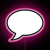 Personalized blank speech bubble RGB LED neon light display system