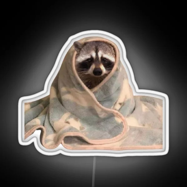 Blanket Racoon RGB Neon Sign