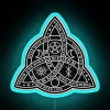 Welcoming spiritual vibes with radiant Blessed Be RGB neon glow