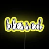 Vibrant Color Changing RGB Illuminated Neon Sign with Spiritual Message Design