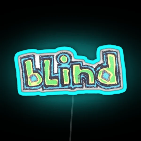 Blind Skateboards Skeleton Hook Ups Skate RGB Neon Sign