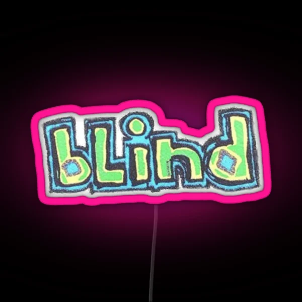 Blind Skateboards Skeleton Hook Ups Skate RGB Neon Sign