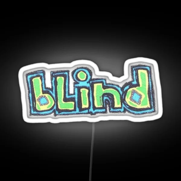 Blind Skateboards Skeleton Hook Ups Skate RGB Neon Sign