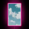 Vibrant Rainbow Glowing Clouds Neon Sign with RGB LED Display