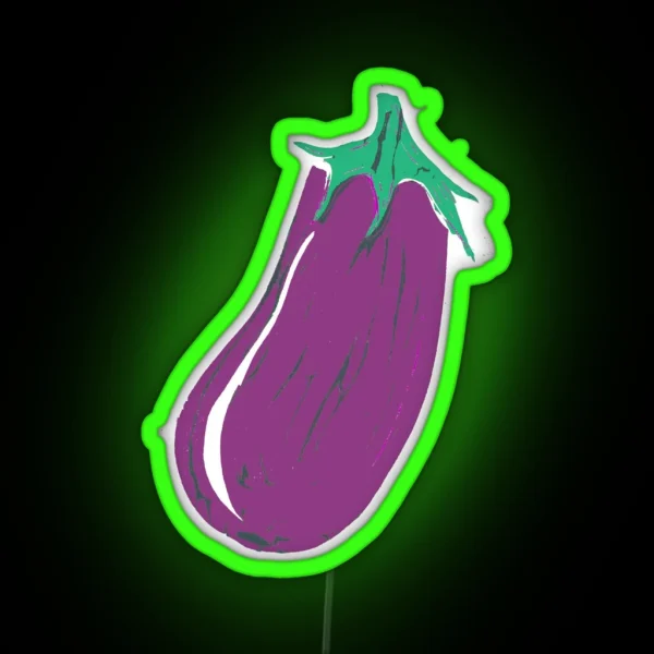 Block Print Aubergine RGB Neon Sign