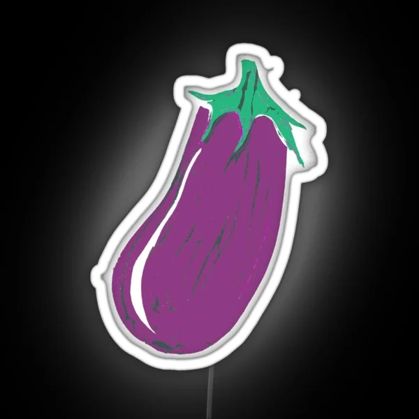 Block Print Aubergine RGB Neon Sign
