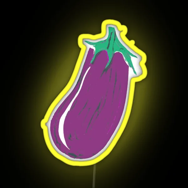 Block Print Aubergine RGB Neon Sign