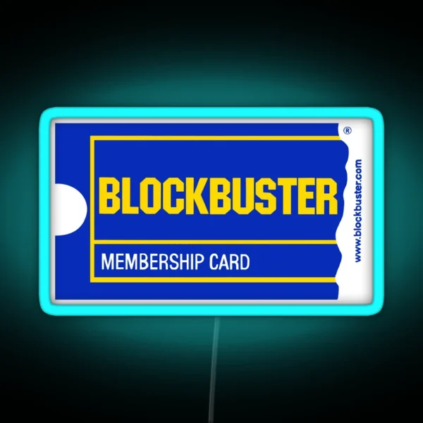 Blockbuster Membership Card RGB Neon Sign