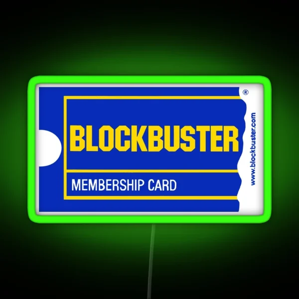 Blockbuster Membership Card RGB Neon Sign