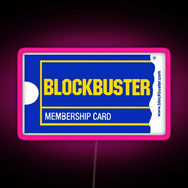 Blockbuster Membership Card RGB Neon Sign